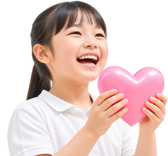 ハートを持つ女の子