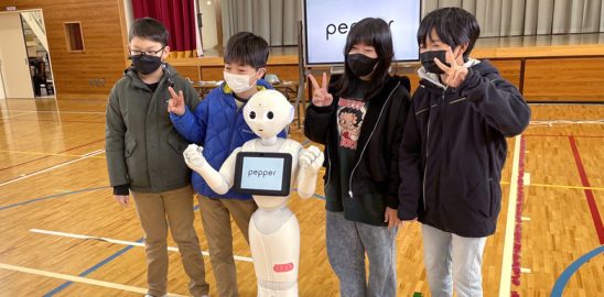 Pepperを使ったプログラミング授業の成果発表会